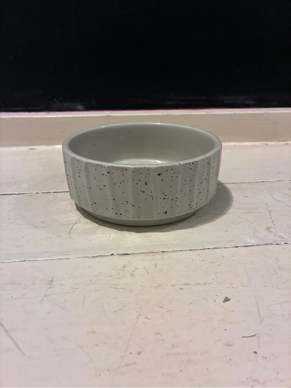 Whisker City Rustic Speckled Ceramic Slip Resistant Kitty Food/Water Bowl 5